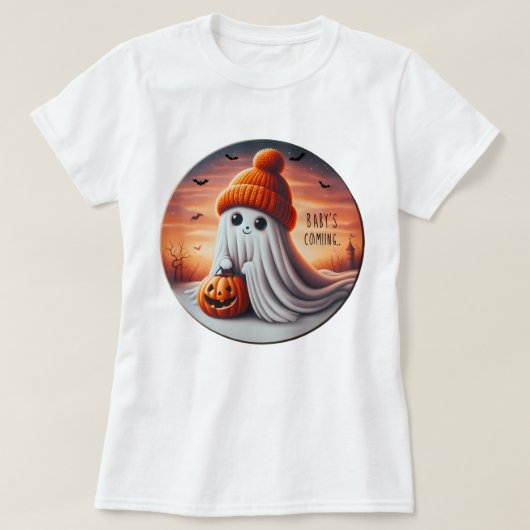 Babys kommende Ghosting-Ankündigung T-Shirt (Design vorne)
