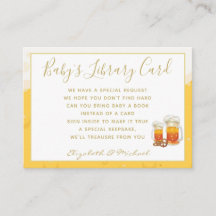 Babys Library Book Request Card Brechen des Bier T
