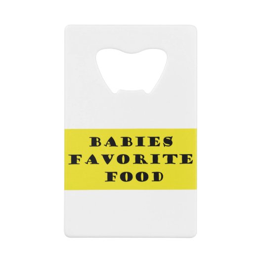 Babys Lieblingsessen Geldbeutel Flaschenöffner (Vorderseite)