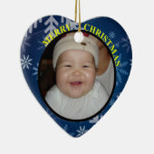 Baby's Merry Christmas Foto Ornament (Rechts)