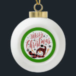 Baby's Merry Snowman First Christmas<br><div class="desc">Erleben Sie das Wunder der ersten festlichen Jahreszeit Ihres Kleinen mit unserem bezaubernden "Baby's First Christmas unique Ornament". Jedes Ornament ist so konzipiert, dass es diese wertvollen Momente erleben kann, und zeigt auf der einen Seite eine herzliche künstlerische Wiedergabe der Winterfreuden und auf der anderen Seite einen Platz für das...</div>