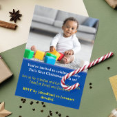 Baby's Merry Snowman First Christmas Einzigartiges Einladung