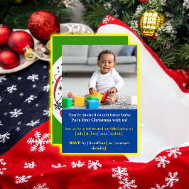 Baby's Merry Snowman First Christmas Einzigartiges Einladung