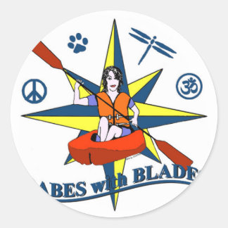 Babys mit Blades-Aufkleber Runder Aufkleber