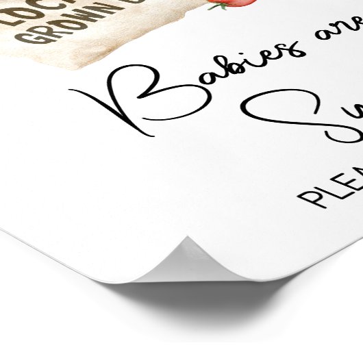 Babys mit einer lokalen Babydusche sind süße Schil Poster (Ecke)