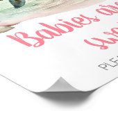 Babys mit Meerschildkröte sind süß Poster (Ecke)