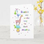 Babys, nette Leute Karte (Gelbe Blume)