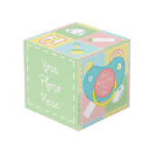 Baby's Quilt Foto Cube Würfel (Rückseite Schrägansicht)