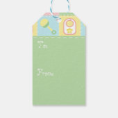 Baby's Quilt-Geschenk-Tag Geschenkanhänger (Rückseite)