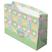 Baby's Quilt Geschenktasche Große Geschenktüte (Rückseite Schrägansicht)