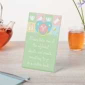 Baby's Quilt Pedestal-Zeichen Sockelschild (In SItu)