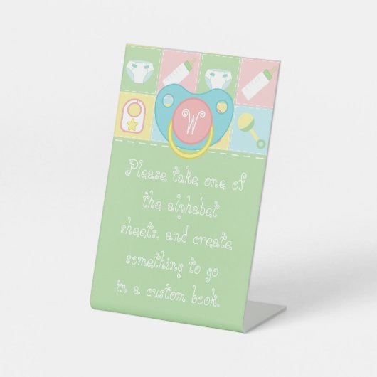 Baby's Quilt Pedestal-Zeichen Sockelschild (Vorderseite)