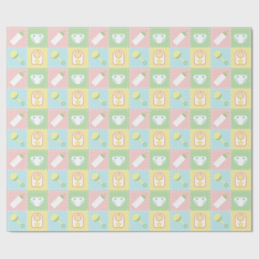 Baby's Quilt Wrapping Paper Geschenkpapier (Flach)