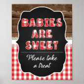 Babys R Sweet Favor Sign - Red Baby Q Poster (Vorne)