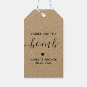 Babys sind das Bomb Gift Tag, Kraft Baby Shower Geschenkanhänger