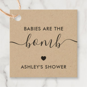 Babys sind das Bomb Gift Tag, Kraft Baby Shower Geschenkanhänger
