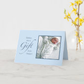Babys sind ein Geschenk Blue Foto Vorlage (Gelbe Blume)