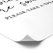 Babys sind ein Sweet Modern Script Baby Duschzeich Poster (Ecke)