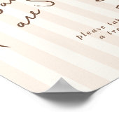 Babys sind süß Bebe Cafe Braun Schleife Handgezeic Poster (Ecke)