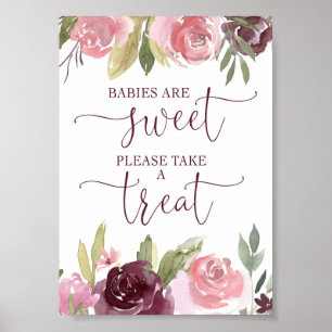 Babys sind süß, bitte nehmen Sie ein Leckerei-Favo Poster