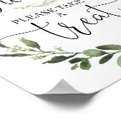 Babys sind süß, bitte nehmen Sie ein Leckerei Grün Poster (Ecke)