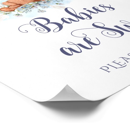 Babys sind süß Bitte nehmen Sie eine Leckerei Bäre Poster (Ecke)