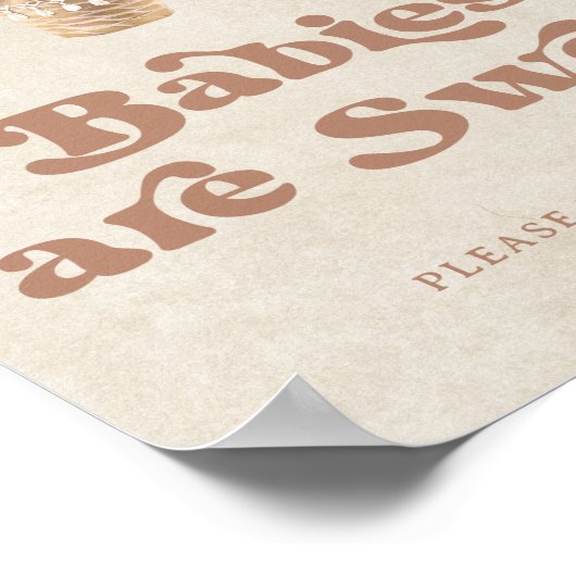 Babys sind süß Bitte nehmen Sie eine Leckerei Bäre Poster (Ecke)