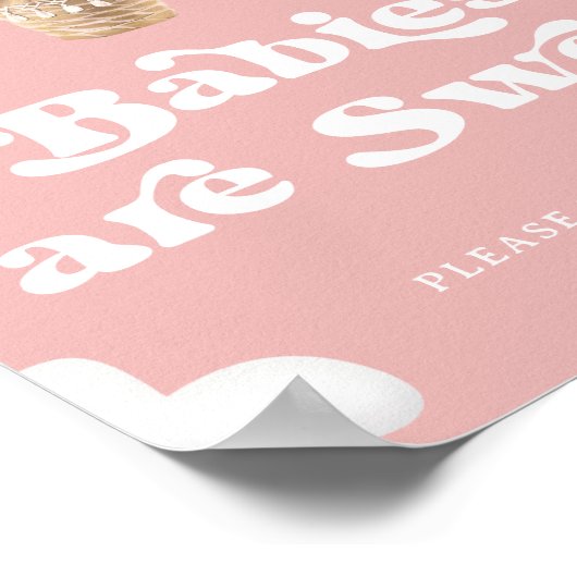 Babys sind süß Bitte nehmen Sie eine Leckerei Bäre Poster (Ecke)