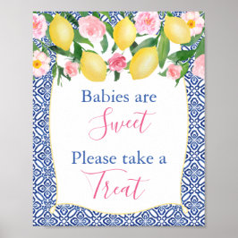 Babys sind süß Bitte nehmen Sie eine Leckerei Lemo Poster