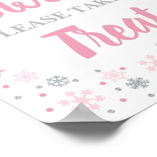 Babys sind süß Bitte nehmen Sie eine Leckerei Sign Poster (Ecke)