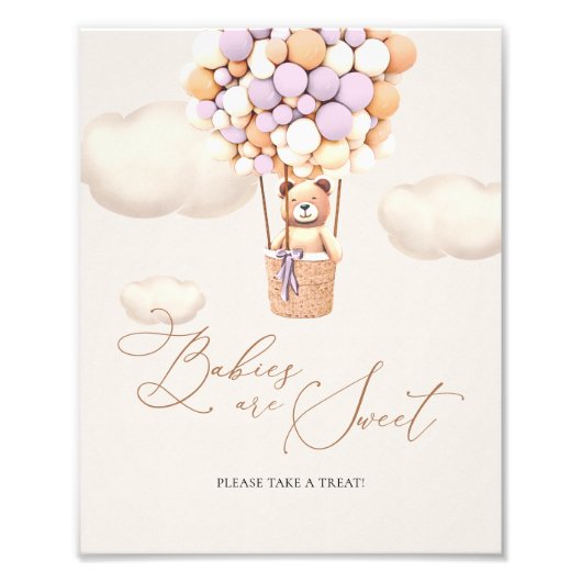 Babys sind süß Bitte nehmen Sie eine Leckerei Unte Fotodruck (Vorne)