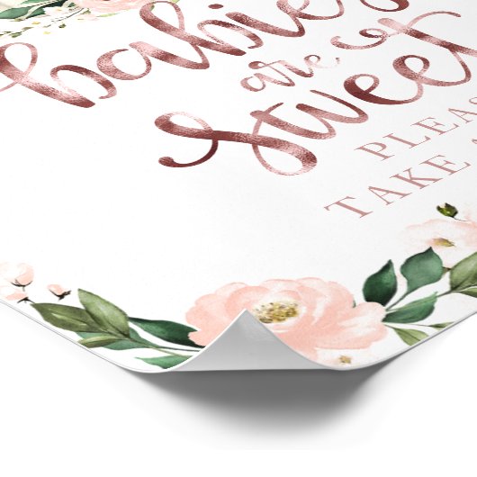 Babys sind süß Bitte nehmen Sie eine Leckerei Unte Poster (Ecke)