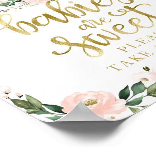 Babys sind süß Bitte nehmen Sie eine Leckerei Unte Poster (Ecke)