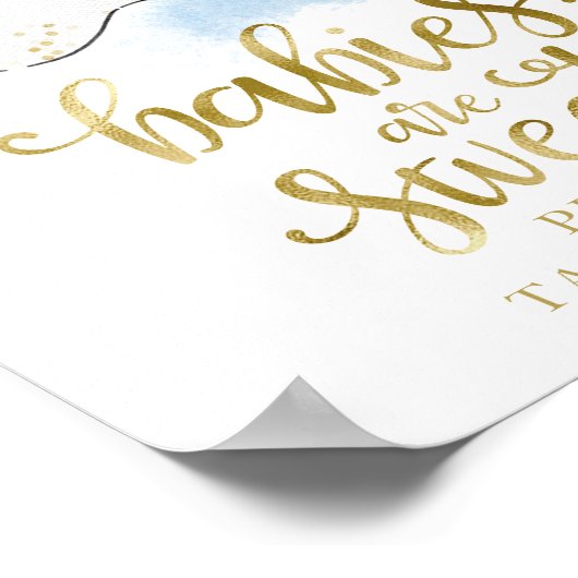 Babys sind süß Bitte nehmen Sie eine Leckerei Unte Poster (Ecke)