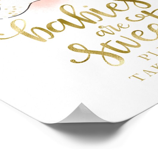 Babys sind süß Bitte nehmen Sie eine Leckerei Unte Poster (Ecke)