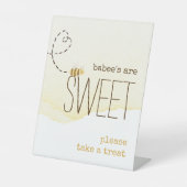 "Babys sind süß" Duschgelfavoriten für BienenBaby Sockelschild (Vorderseite)