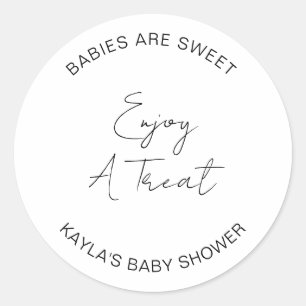 Babys sind süß Genießen Sie eine Belohnung Zum Bab Runder Aufkleber