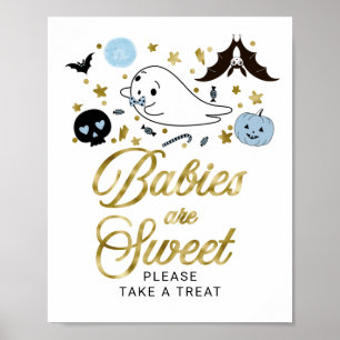 Babys sind süß Halloween-Baby-Shower-Schild Poster