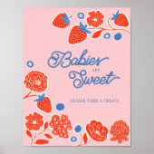 Babys sind süß nehmen eine Leckerei Berries & Blum Poster (Vorne)