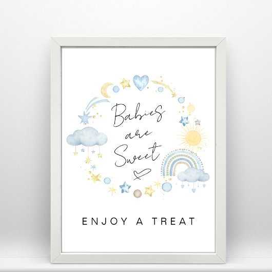 Babys sind süß nehmen eine Leckerei Boho Babydusch Poster
