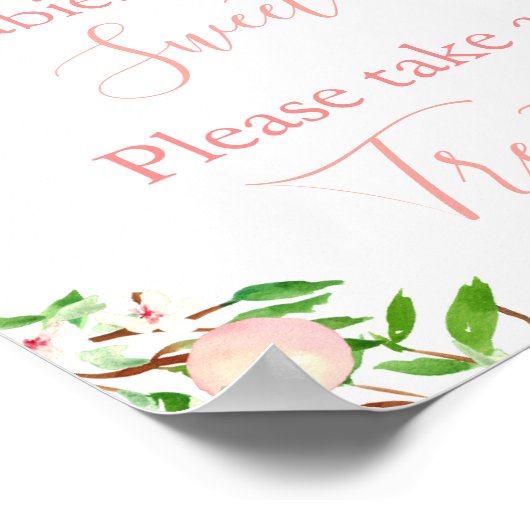 Babys sind süß nehmen eine Leckerei, Pfirsiche Kin Poster (Ecke)