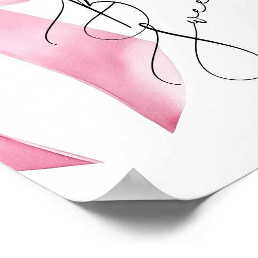 Babys sind süß nehmen eine Leckerei pink Bow Babyd Poster (Ecke)