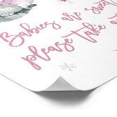 Babys sind süß nehmen eine Leckerei pink Elefant G Poster (Ecke)