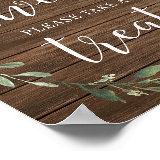 Babys sind süß, nehmen Sie bitte eine Leckerei rus Poster (Ecke)