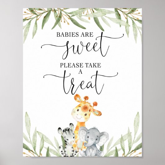Babys sind süß, nehmen Sie bitte eine Leckerei Saf Poster (Vorne)