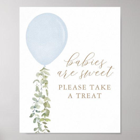Babys sind süß Nehmen Sie eine Leckerei Balloon Ba Poster (Vorne)