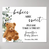 Babys sind süß Nehmen Sie eine Leckerei Bärendusch Poster (Vorne)