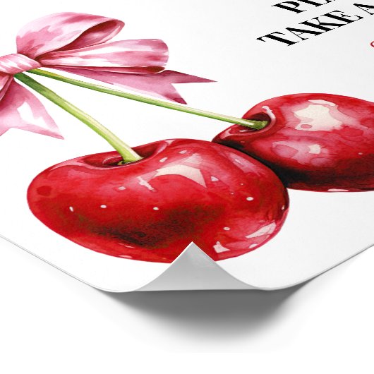 Babys sind süß Nehmen Sie eine Leckerei Cherry Bab Poster (Ecke)