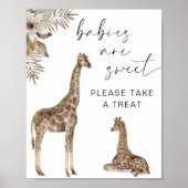 Babys sind süß Nehmen Sie eine Leckerei Giraffe Du Poster (Vorne)