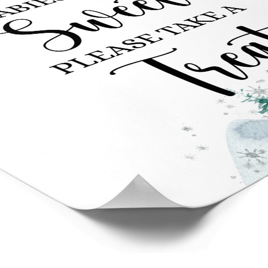 Babys sind süß Nehmen Sie eine Leckerei Red Truck Poster (Ecke)